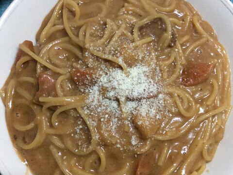 別茹で不要鍋のまま♪ハヤシクリームパスタ